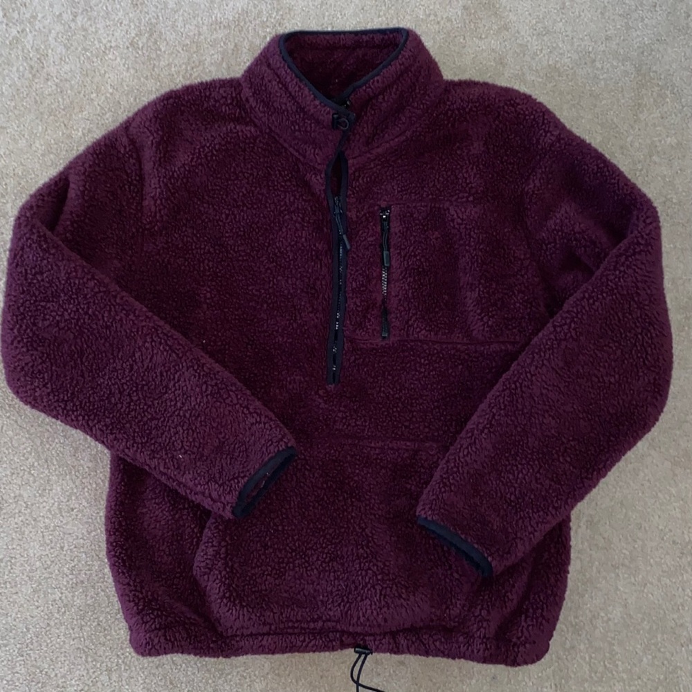 PINK by Victoria Secret 3/4 zip Sherpa pullover